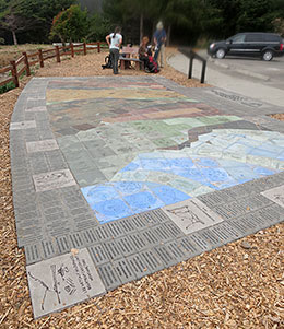 Creative tiles at the Shelter Cove trailhead